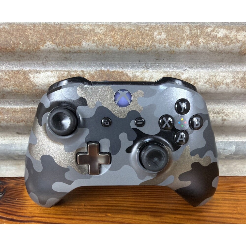 Microsoft Xbox One Controller Black & Grey Camo Night Ops Wireless Controller